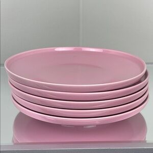 IKEA FÄRGRIK Collection Pink Stoneware Dessert Plates – Set of 5